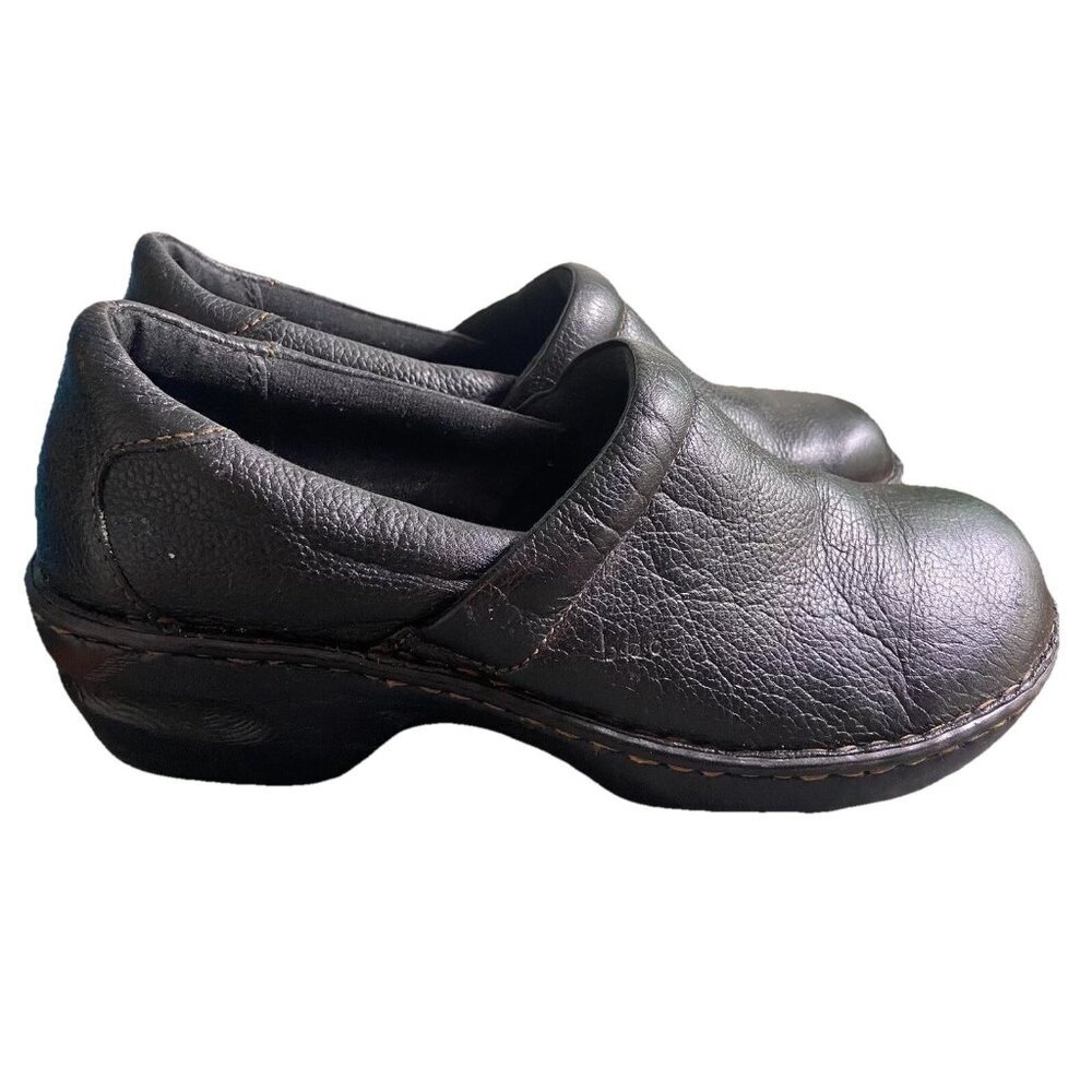 BOC Born Concept Clogs Women’s 11.5 Long Black Slip On Leather Casual‎ Shoes
